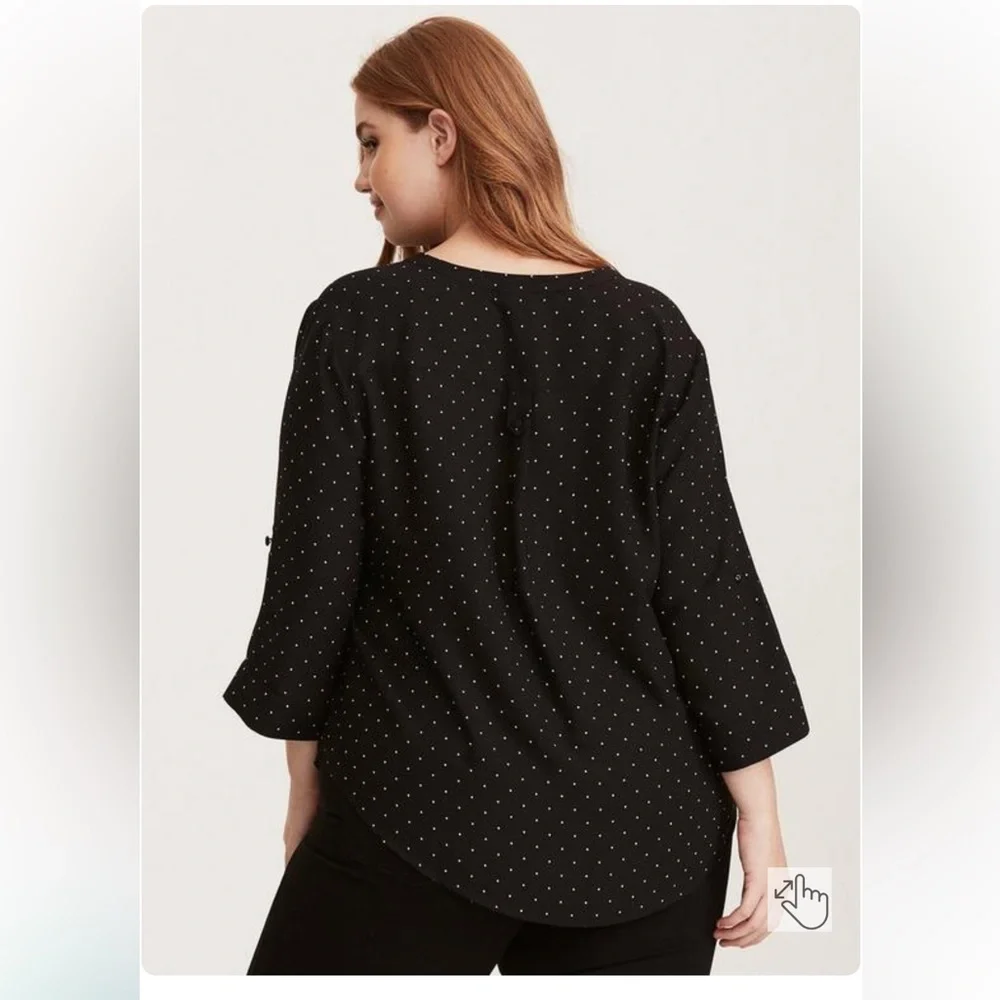 Harper Georgette Pullover 3/4 Sleeve Blouse - Picture 3 of 10